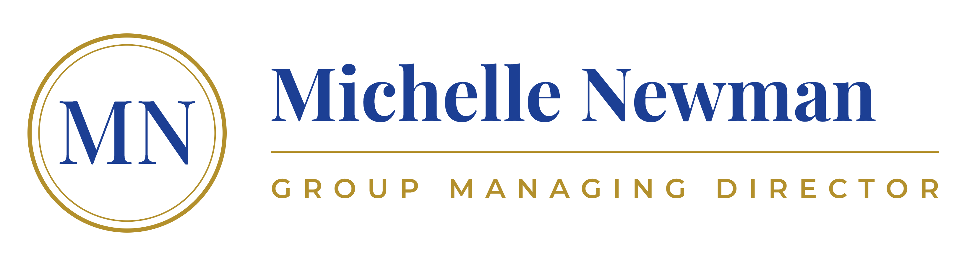 CAQA Groups logo featuring Michelle Newman's monogram and title.