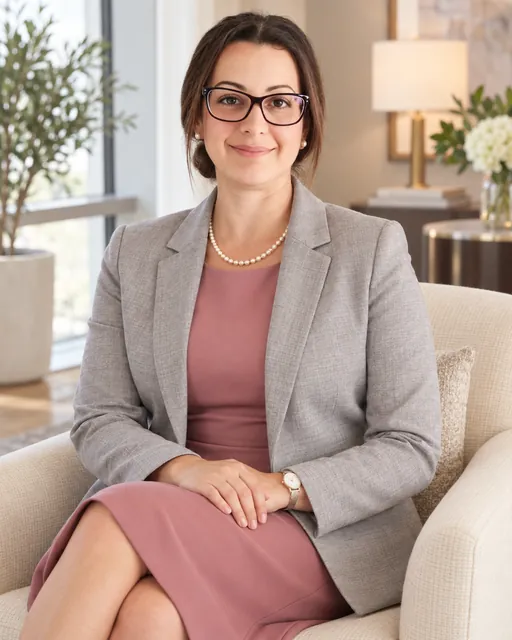Michelle Newman, Managing Director of CAQA Groups, is seated confidently in an office setting.