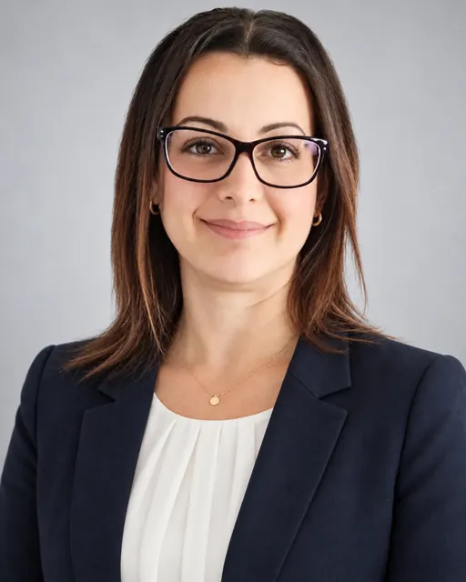 Michelle Newman | CAQA Groups A professional portrait of Michelle Newman, Managing Director, wearing a navy blazer and glasses.